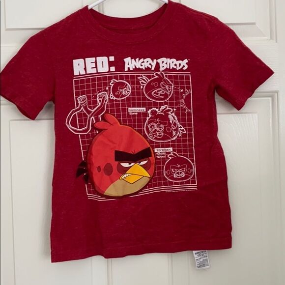 Gap Red Angry Bird Short Sleeve T-Shirt Sz S - Picture 1 of 5